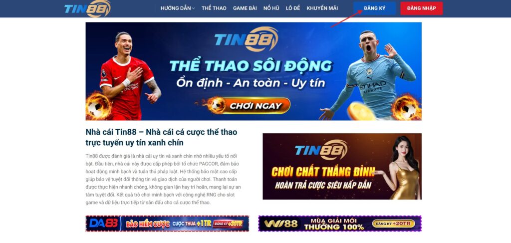 Đăng ký Tin88 và bắt đầu trải nghiệm